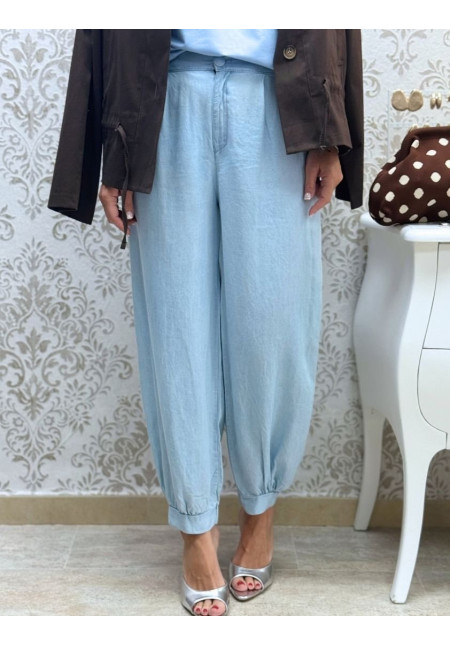 Pant denim fluido globo