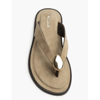 Sandalia dedo abalorio arena