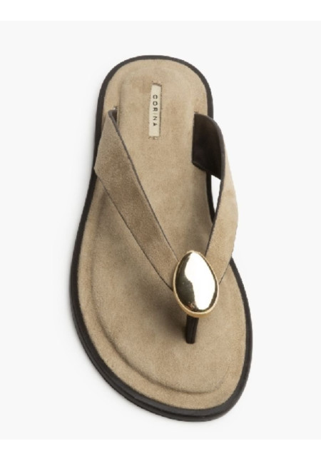 Sandalia dedo abalorio arena