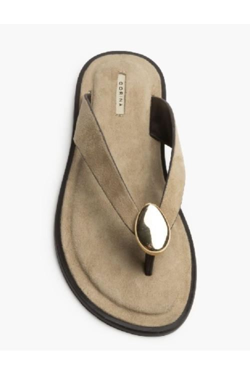 Sandalia dedo abalorio arena