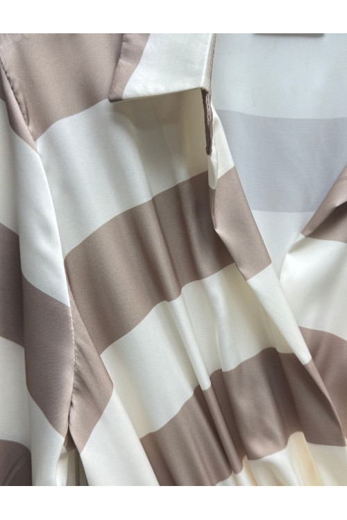 Vestido rayas satinado