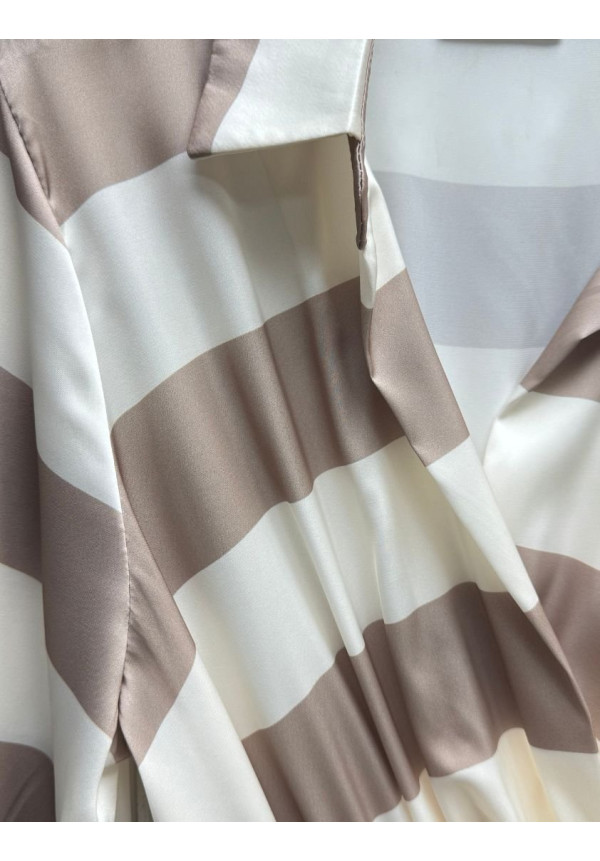 Vestido rayas satinado