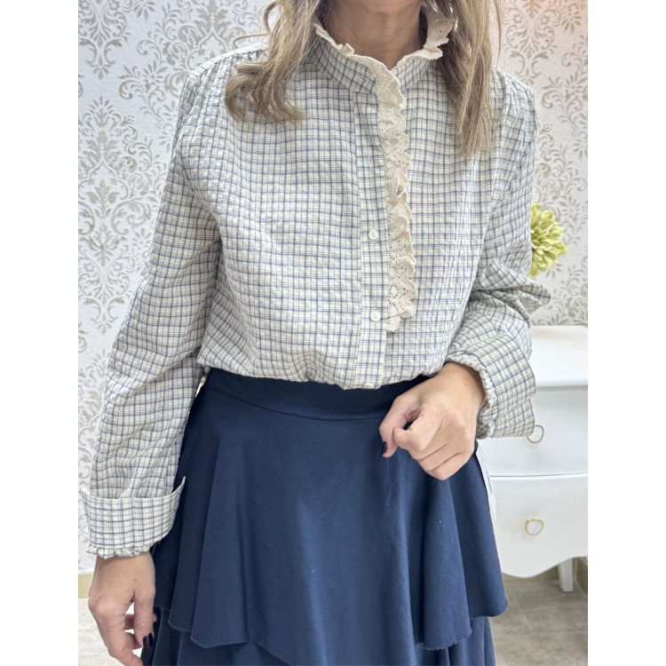 Camisa Olivia encaje denim