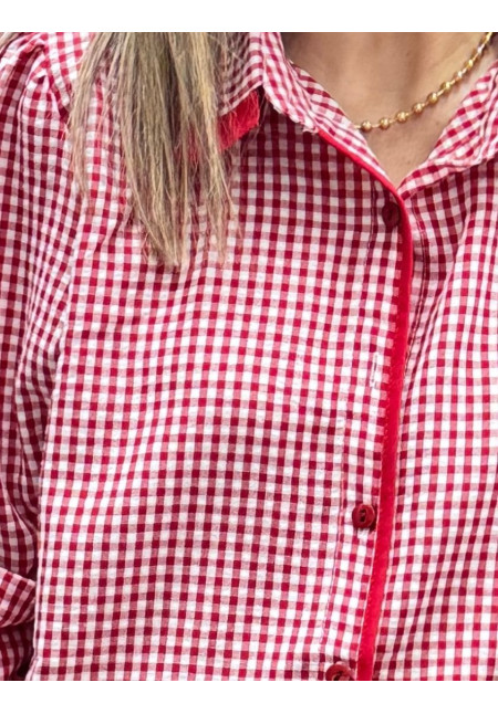 Camisa vichy roja filo