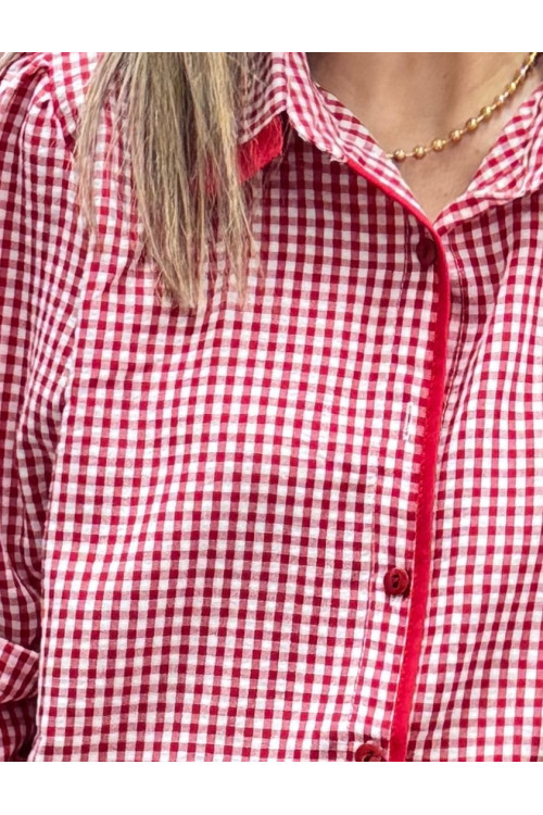 Camisa vichy roja filo