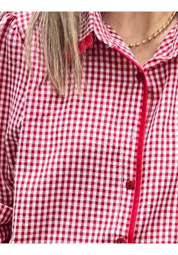 Camisa vichy roja filo