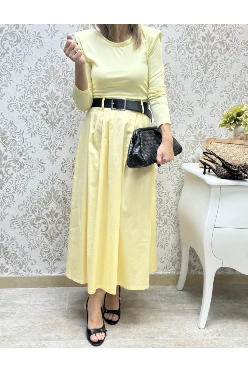 Vestido hombreras mix