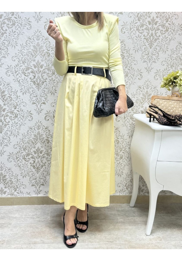 Vestido hombreras mix