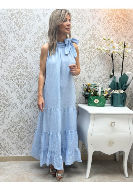 Vestido halter lino colors