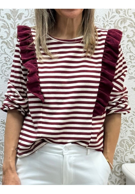Camiseta volante pana