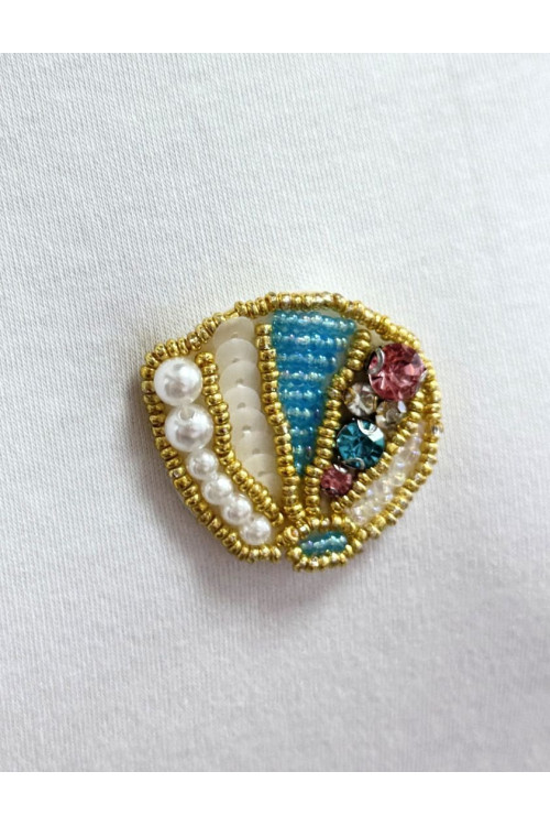 camiseta concha brillos