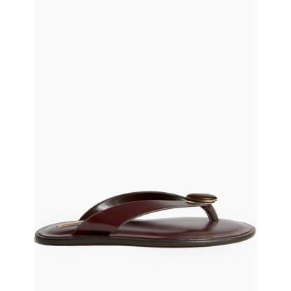 Sandalia dedo abalorio burdeos