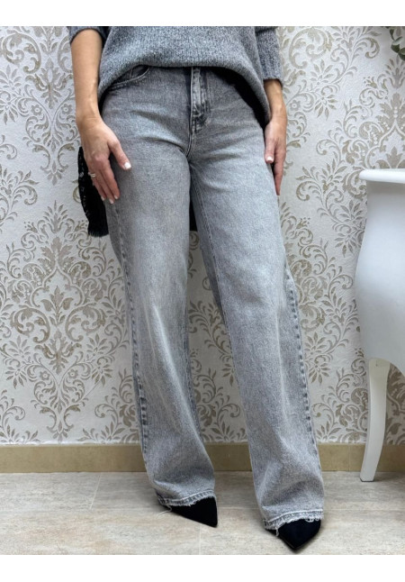 Vaquero gris lavado wide leg