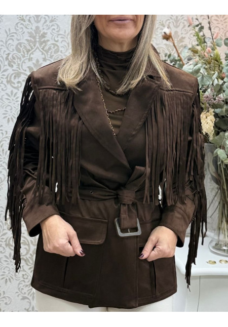 Chaqueta ante flecos 