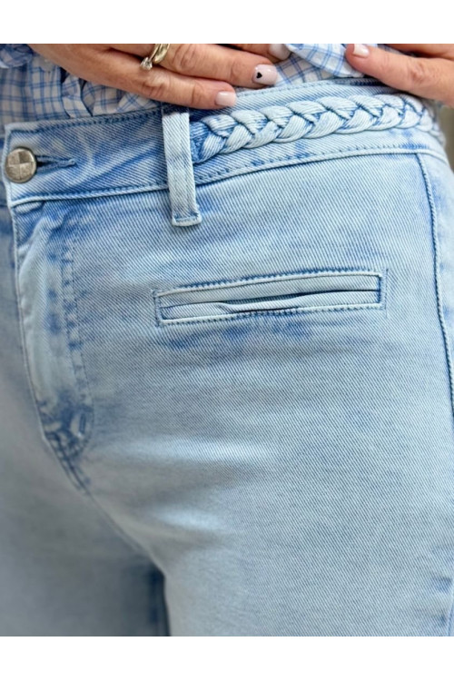 Vaquero celeste trenza cint