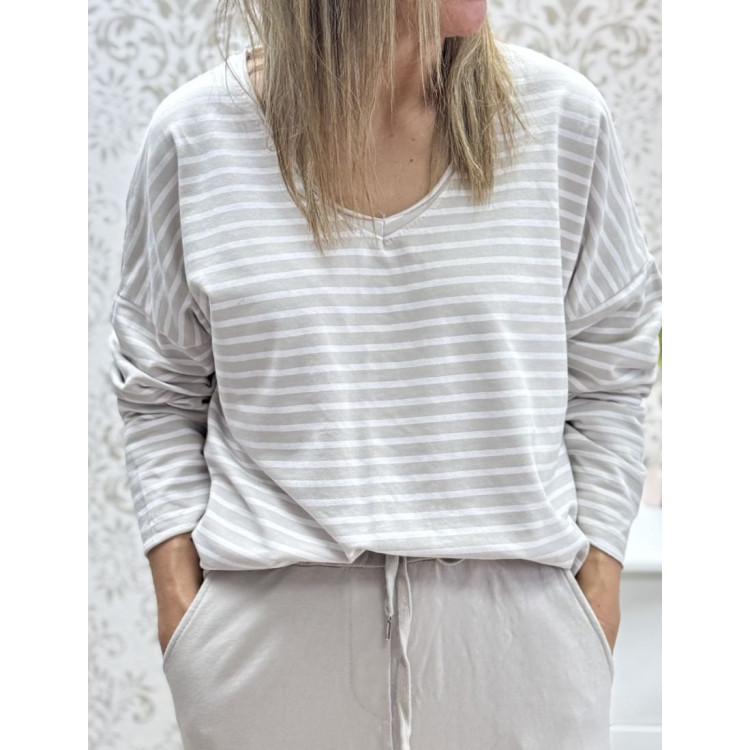 Camiseta m-l rayas pico