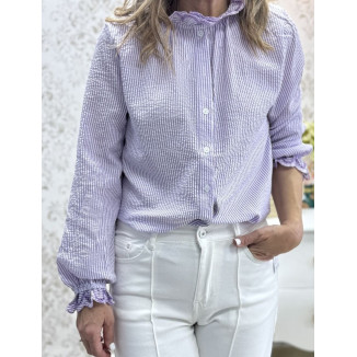 Camisa rayas lila