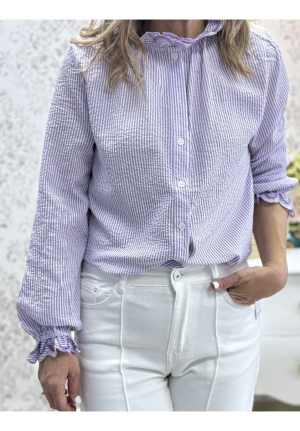 Camisa rayas lila