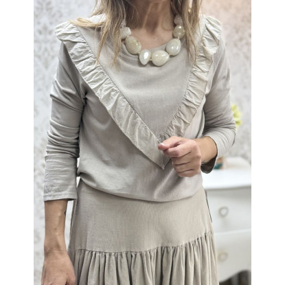 Camiseta volante pico m-l