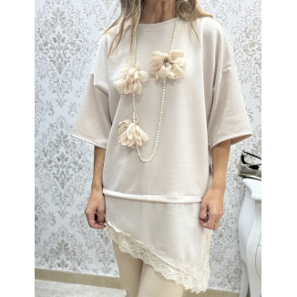 Camiseta dado encaje