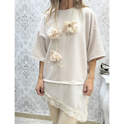 Camiseta dado encaje