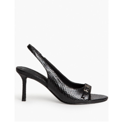 Sandalia tacon negra serpi