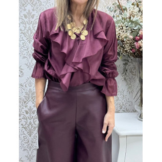 Camisa seda chorrera 