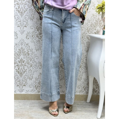 Vaquero costura denim lavado