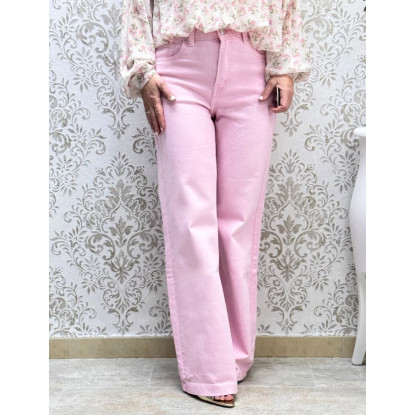 Vaquero recto rosa