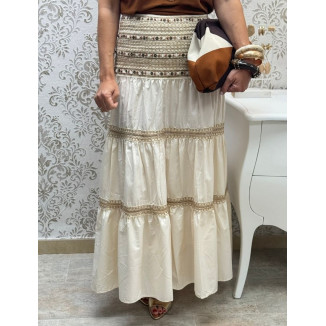 Falda Azteca beige