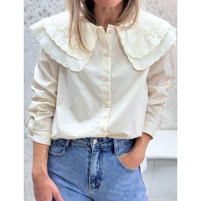 Camisa babero brocado