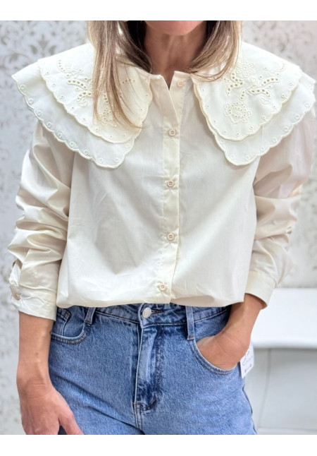Camisa babero brocado
