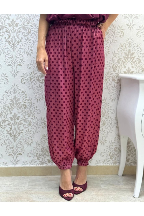 pant cogido lunar satén