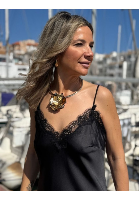 Vest lencero tirante negro 