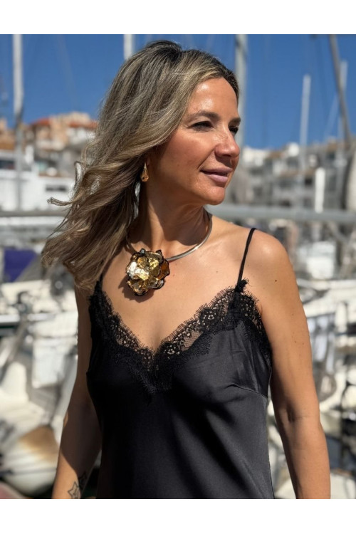 Vest lencero tirante negro 