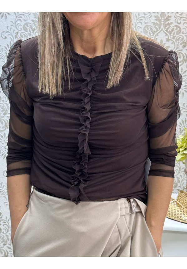 Camiseta tul rizado 