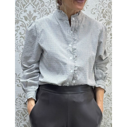 camisa leña topo/negra camisa leña topo/negra