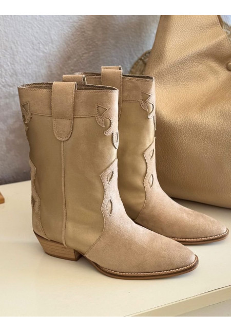 Bota cowboy dorada