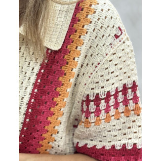 Camisa crochet beige colors