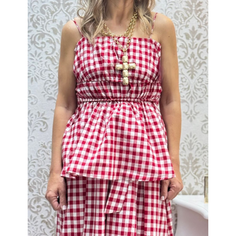 Top tirantes vichy cuenca rojo 