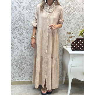 Camisero brocado Beige