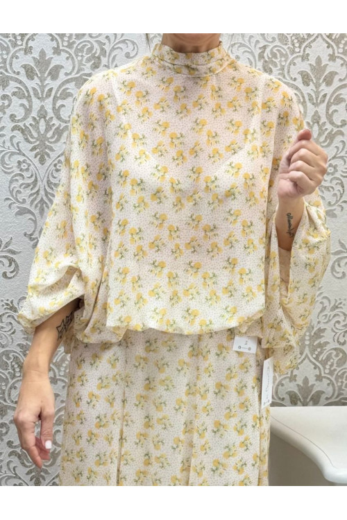 Blusa flores gasa