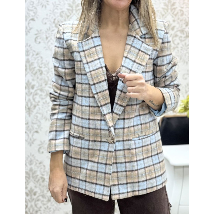 Blazer cuadros matilda azul 
