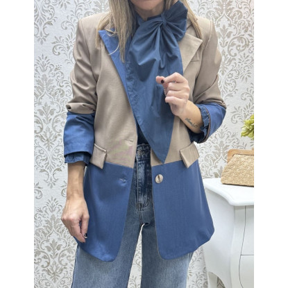 Blazer mix denim camel Blazer mix denim camel