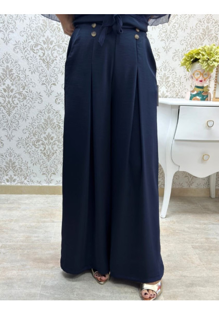 Pantalón satén pinzas botones