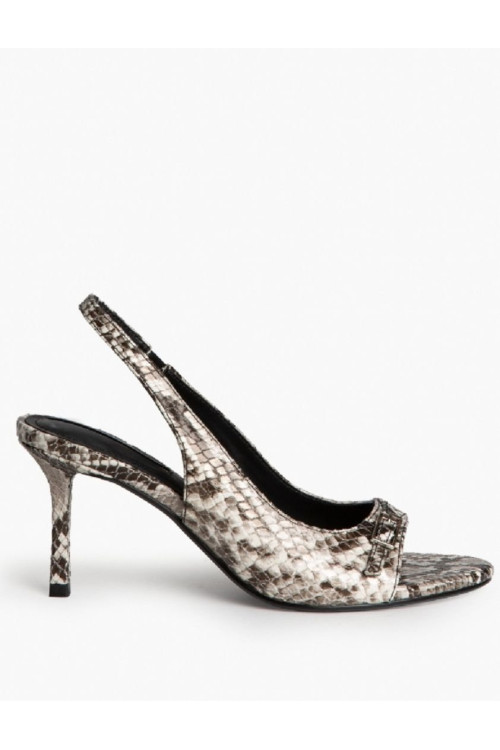 Sandalia tacón serpiente