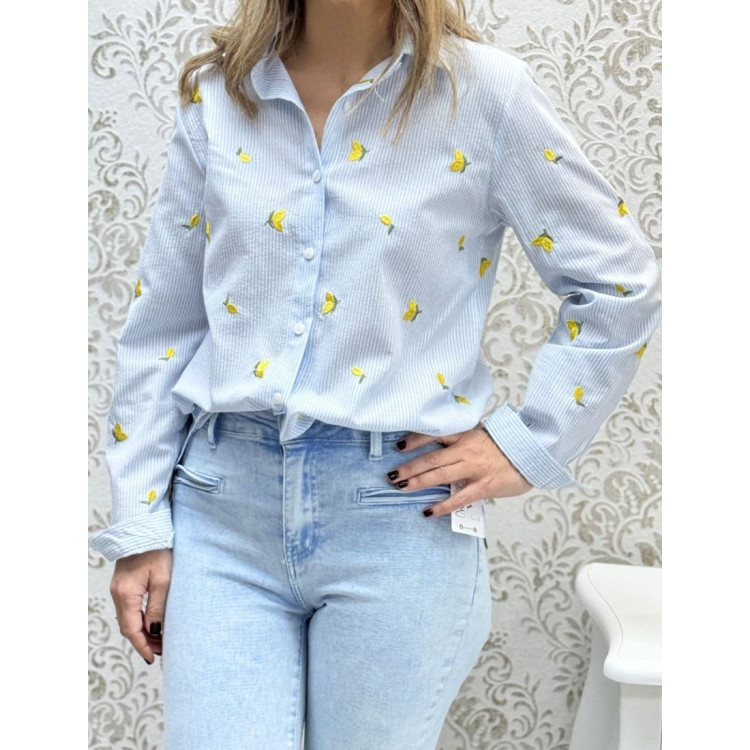 Camisa limones celeste