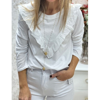 Camiseta volante pico m-l