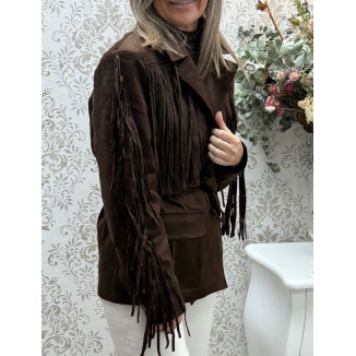 Chaqueta ante flecos 