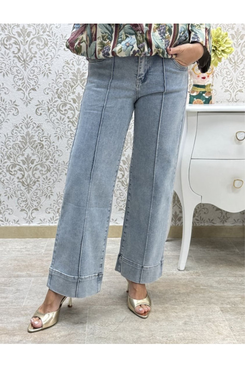 Vaquero costura denim lavado